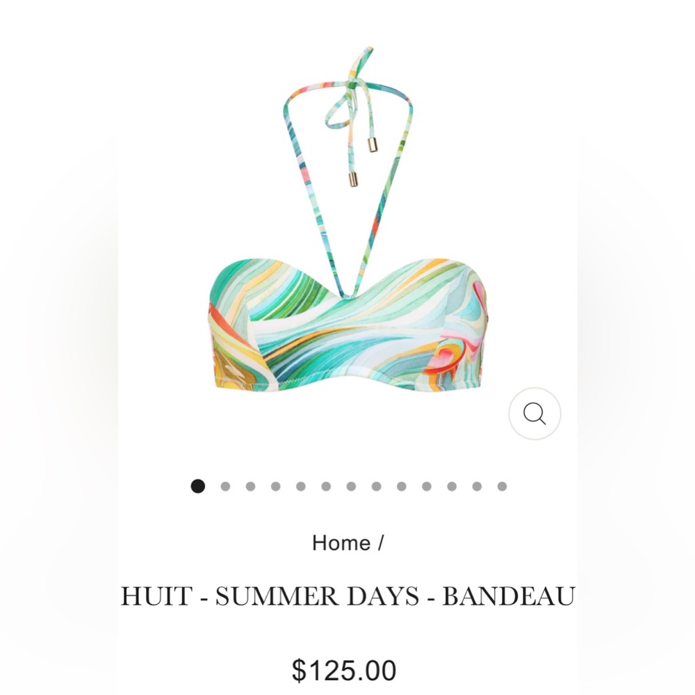 huit Colorful Striped Bikini Top